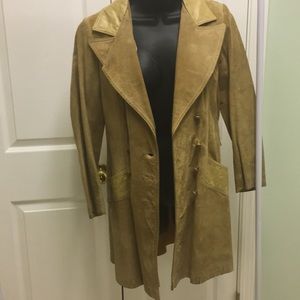Vintage suede quarter length coat